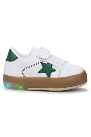 Kiko Kids Rena Günlük Cırtlı Işıklı Kız Bebek Spor Ayakkabı