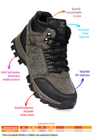 Kiko Kids Rune Günlük Fermuarlı Erkek Çocuk Bot Ayakkabı