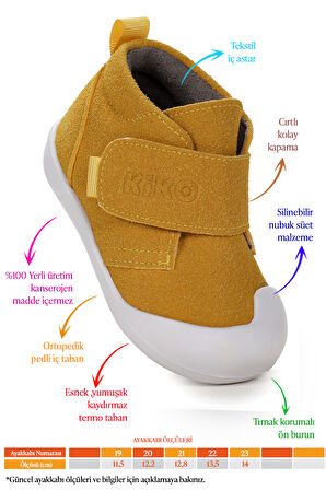 Kiko Kids Winnie İlk Adım Cırtlı Kız Bebek Günlük Bot Ayakkabı