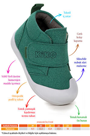 Kiko Kids Winnie İlk Adım Cırtlı Kız Bebek Günlük Bot Ayakkabı