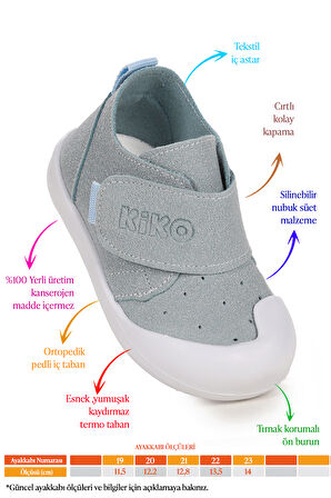 Kiko Kids Rosie İlk Adım Cırtlı Kız Bebek Günlük Ayakkabı