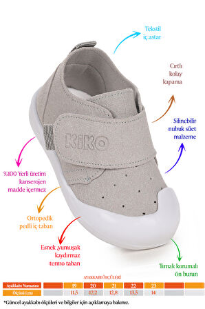 Kiko Kids Rosie İlk Adım Cırtlı Kız Bebek Günlük Ayakkabı