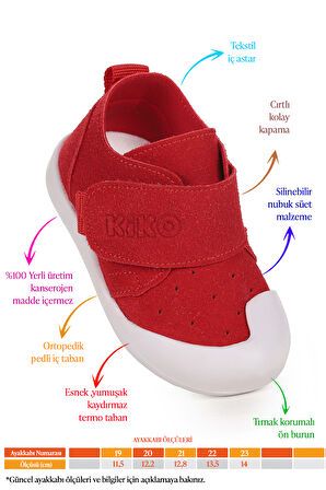 Kiko Kids Rosie İlk Adım Cırtlı Kız Bebek Günlük Ayakkabı