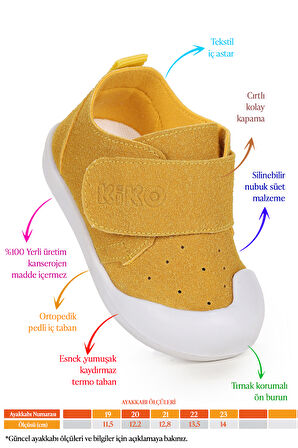 Kiko Kids Rosie İlk Adım Cırtlı Kız Bebek Günlük Ayakkabı