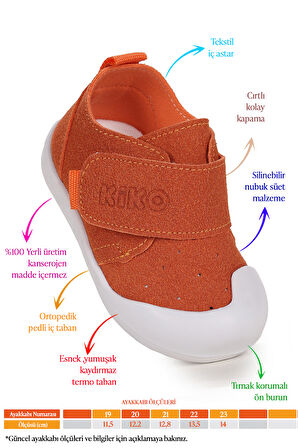 Kiko Kids Rosie İlk Adım Cırtlı Kız Bebek Günlük Ayakkabı