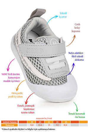  Welti Cırtlı Kız Bebek İlk Adım Ortopedik Günlük Ayakkabı