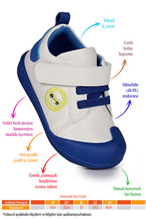  Smile Cırtlı Kız Bebek İlk Adım Ortopedik Günlük Ayakkabı