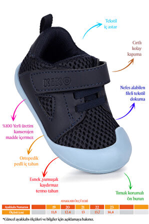 Kiko Kids Puppies Cırtlı Kız Bebek İlk Adım Ortopedik Günlük Ayakkabı