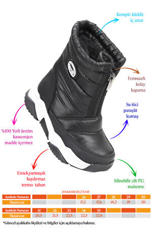 Kiko Kids Sumo Fermuarlı Kız Çocuk Kar Botu