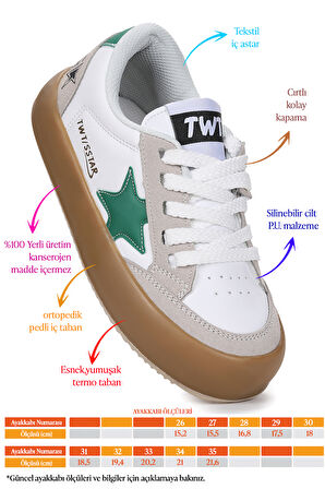  Rida Günlük Bağcıklı Kız Çocuk Spor Ayakkabı