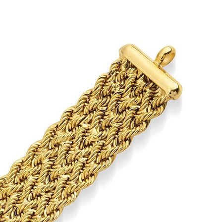 14 Ayar Altın 6'lı Halat Zincir Bileklik