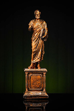 Özel Tasarım Yunan Filozof Aristotales Aristo Bronz Heykel Biblo