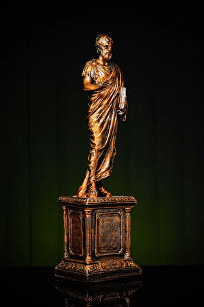 Özel Tasarım Yunan Filozof Aristotales Aristo Bronz Heykel Biblo