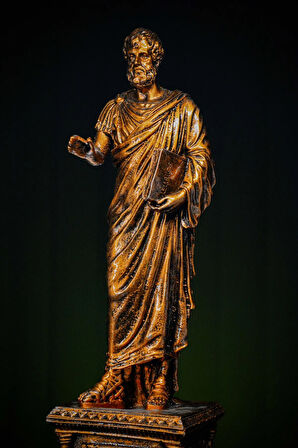 Özel Tasarım Yunan Filozof Aristotales Aristo Bronz Heykel Biblo