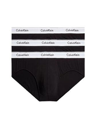 Calvin Klein Erkek 3'lü Siyah Slip Hip Brief
