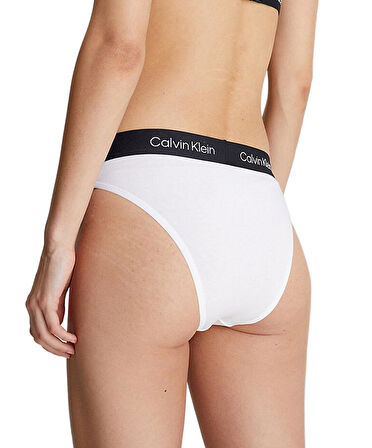 Calvin Klein Kadın Yüksel Bel Beyaz Bikini Külot