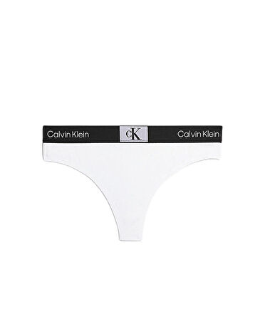 Calvin Klein Kadın Yüksel Bel Beyaz Bikini Külot