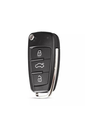 Audi A7 Anahtar Kılıfı Lüx Parlak Gümüş Renkli