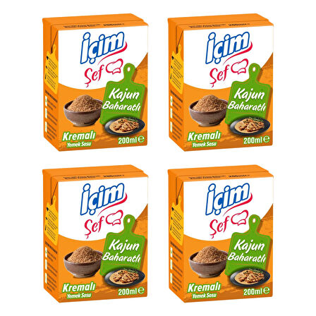 İçim Şef Krema Kajun Baharatlı 200 ml x 4 Adet