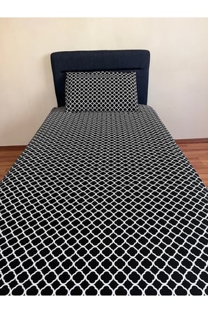 Fitted Lastikli Çarşaf (YASTIKLI) Takımı Siyah