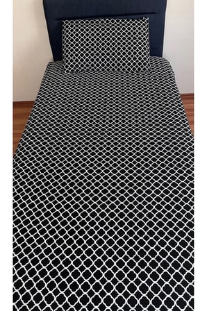 Fitted Lastikli Çarşaf (YASTIKLI) Takımı Siyah