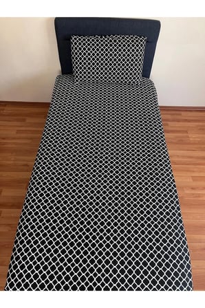 Fitted Lastikli Çarşaf (YASTIKLI) Takımı Siyah