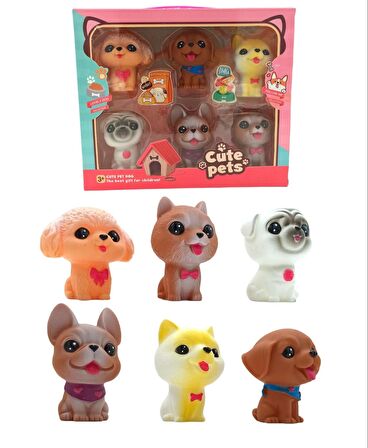 Oyuncak Sevimli Köpekcikler Cute Pets Dog Sevimli Hayvanlar Dost Köpekler 6'lı