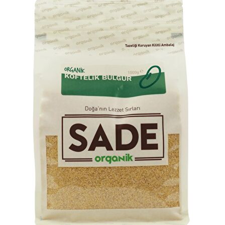 Sade Organik Köftelik Bulgur 1kg Ve Domates Salçası