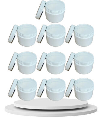 10'lu 25 gr Parlak Şeritli Pomad Kutusu – Krem, Merhem ve Kozmetik Ürün Saklama Kabı