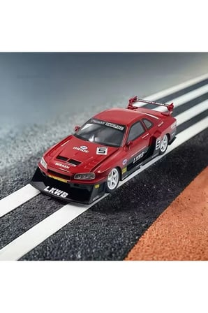 Nissan LB-ER34 Super Silhouette SKYLINE Red/Black Nıssan Skylıne LKWB 1:24 Diecast Araba