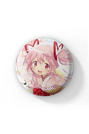 Puella Magi Madoka Magica Anime Buton Rozet 44 mm