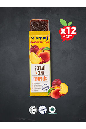 Meyve Bar Propolis Şeftali 25 gr *12 Adet