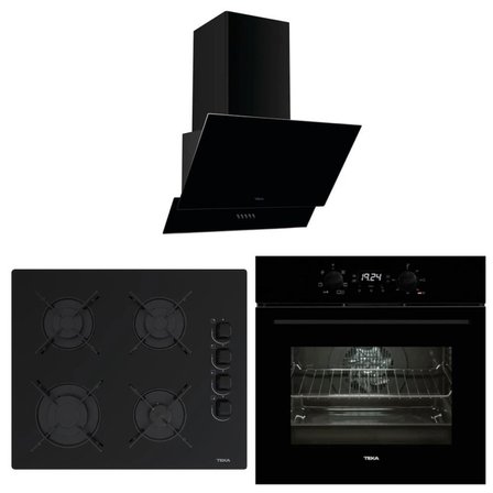Teka Siyah Ankastre Set  ( HEB 723 BK - GBE 64002 BK - ATV 60.3 BK)
