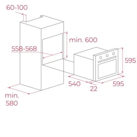 Teka Siyah Ankastre Set  ( HEB 723 BK - GBE 64002 BK - ATV 60.3 BK)