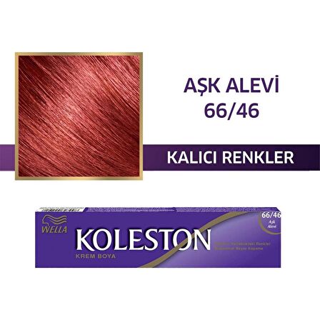 Koleston Tüp Boya 50 ml - 66.46 Aşk Alevi + 30 Vol Oksidan Peroksit
