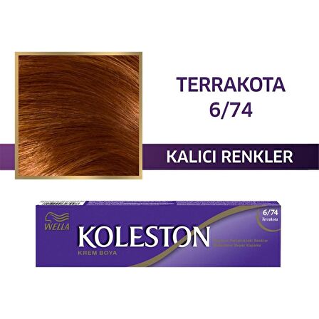 Koleston Tüp Boya 50 ml - 6.74 Terrakota + 20 Vol Oksidan Peroksit