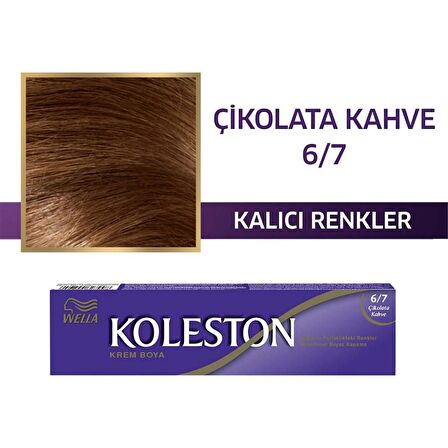 Koleston Tüp Boya 50 ml - 6.7 Çikolata Kahve + 20 Vol Oksidan Peroksit
