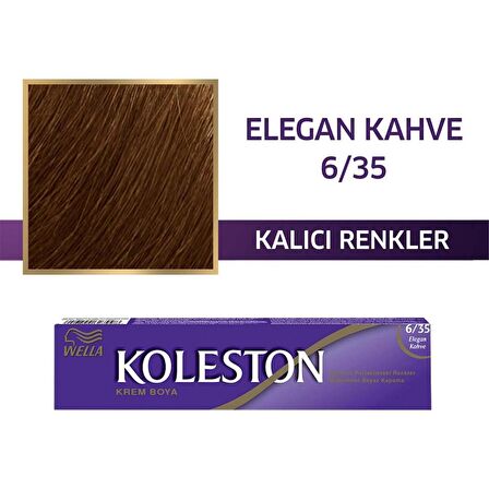 Koleston Tüp Boya 50 ml - 6.35 Elegant Kahve + 20 Vol Oksidan Peroksit