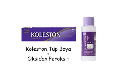 Koleston Tüp Boya 50 ml - 6.0 Koyu Kumral + 20 Vol Oksidan Peroksit