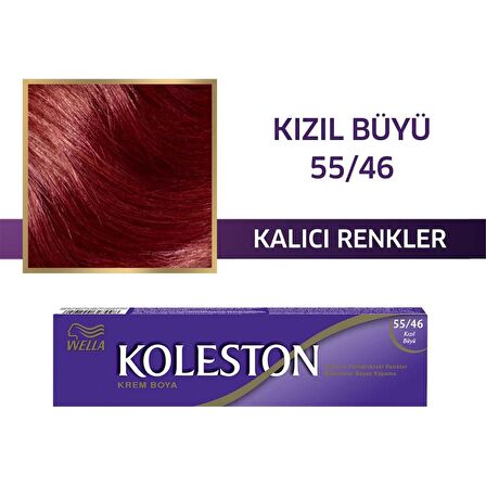 Koleston Tüp Boya 50 ml - 55.46 Kızıl Büyü + 30 Vol Oksidan Peroksit