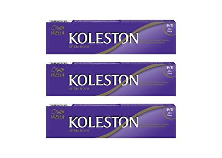 Koleston Tüp Boya 50 ml - 9.3 Altın Sarı 3 Adet