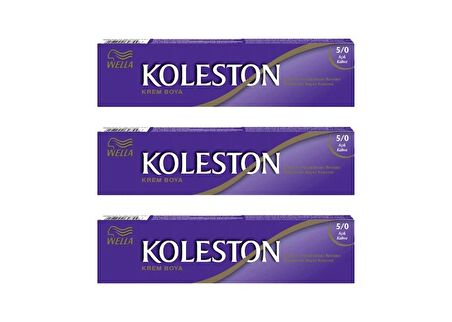 Koleston Tüp Boya 50 ml - 5.0 Açık Kahve 3 Adet