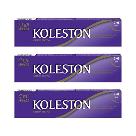 Koleston Tüp Boya 50 ml - 2.0 Siyah 3 Adet