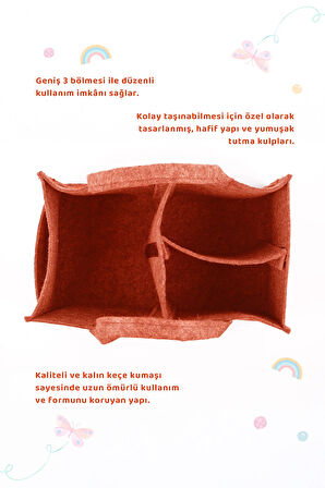Keçe Anne Bebek Bakım Çantası