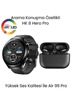 Watch HK 8 Hero Pro Akıllı Saat ve Air 99 Pro Bluetooth Kulaklık