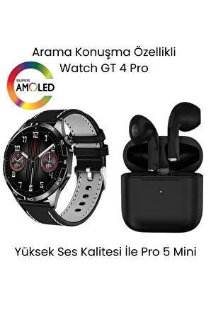 Watch GT 4 Pro Akıllı Saat ve Pro 5 Mini Bluetooth Kulaklık