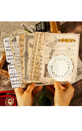 Vintage Scrapbook Kağıt 24 Adet / 12x17cm