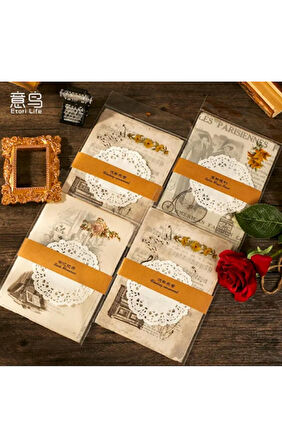 Vintage Scrapbook Kağıt 24 Adet / 12x17cm