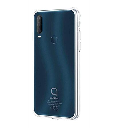 Gpack Alcatel 1S 2020 Kılıf Süper Silikon Arka KorumaNano Glass