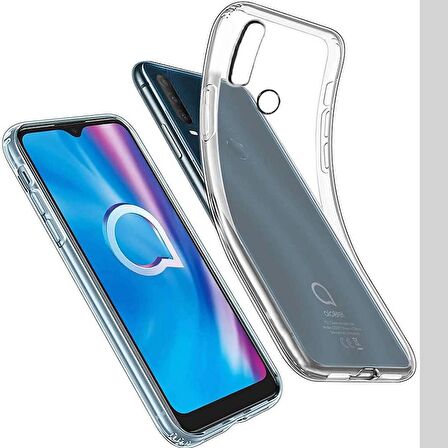 Gpack Alcatel 1S 2020 Kılıf Süper Silikon Arka KorumaNano Glass